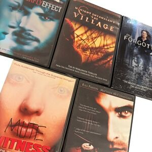 Thriller DVD Lot of 5 Butterfly Effect Village Forgotten Suspense Movies